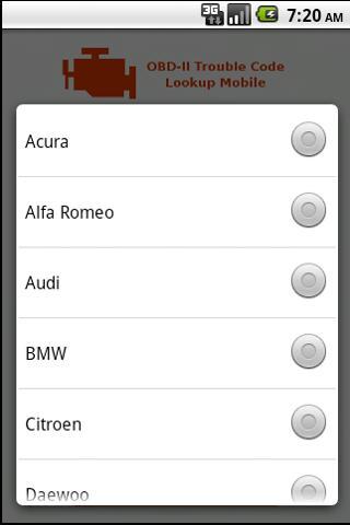 OBD Trouble Code Lookup Lite