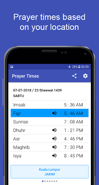 Malaysia Prayer Times