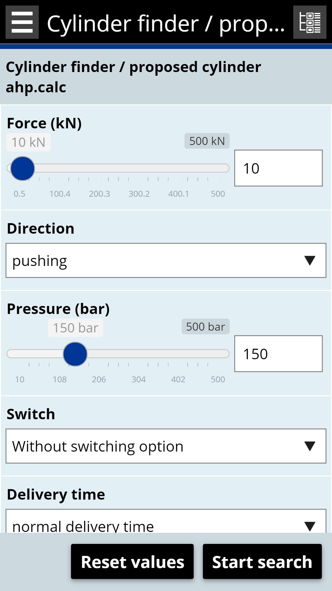Hydraulics calculator