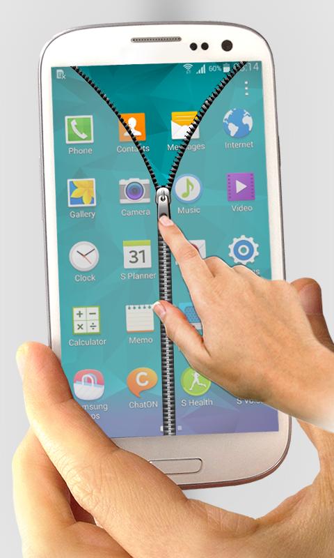 Transparent Zipper Lock Screen