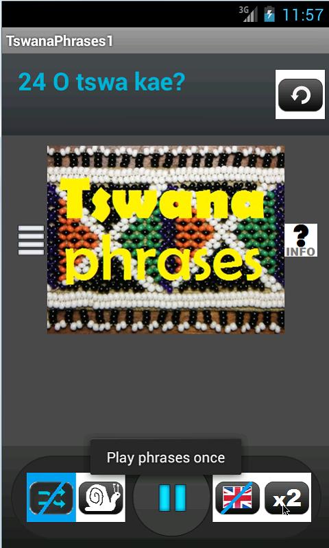 Tswana Phrases Language tutor