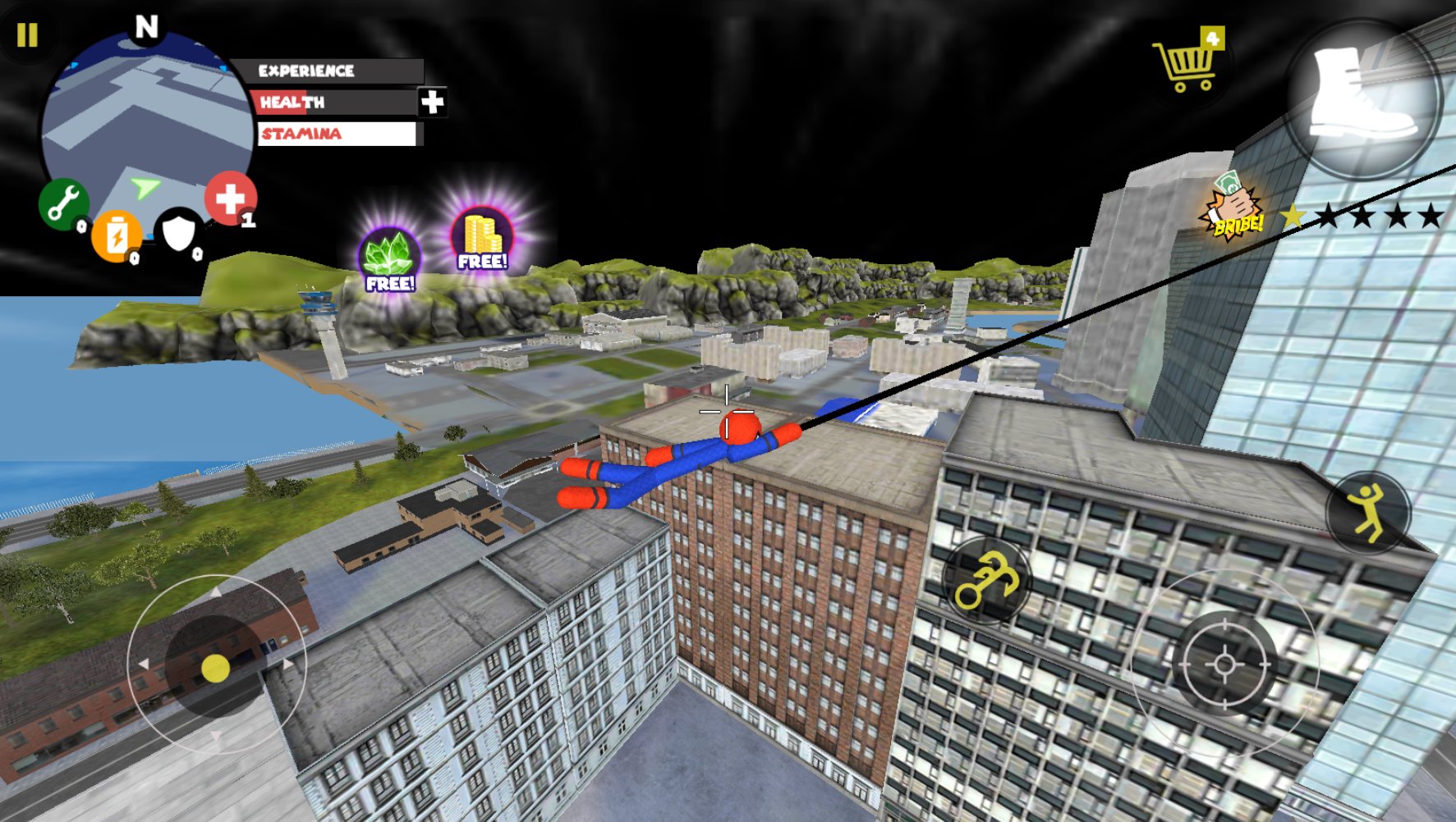 Stickman Spider Rope Hero Gangstar Swing Hero