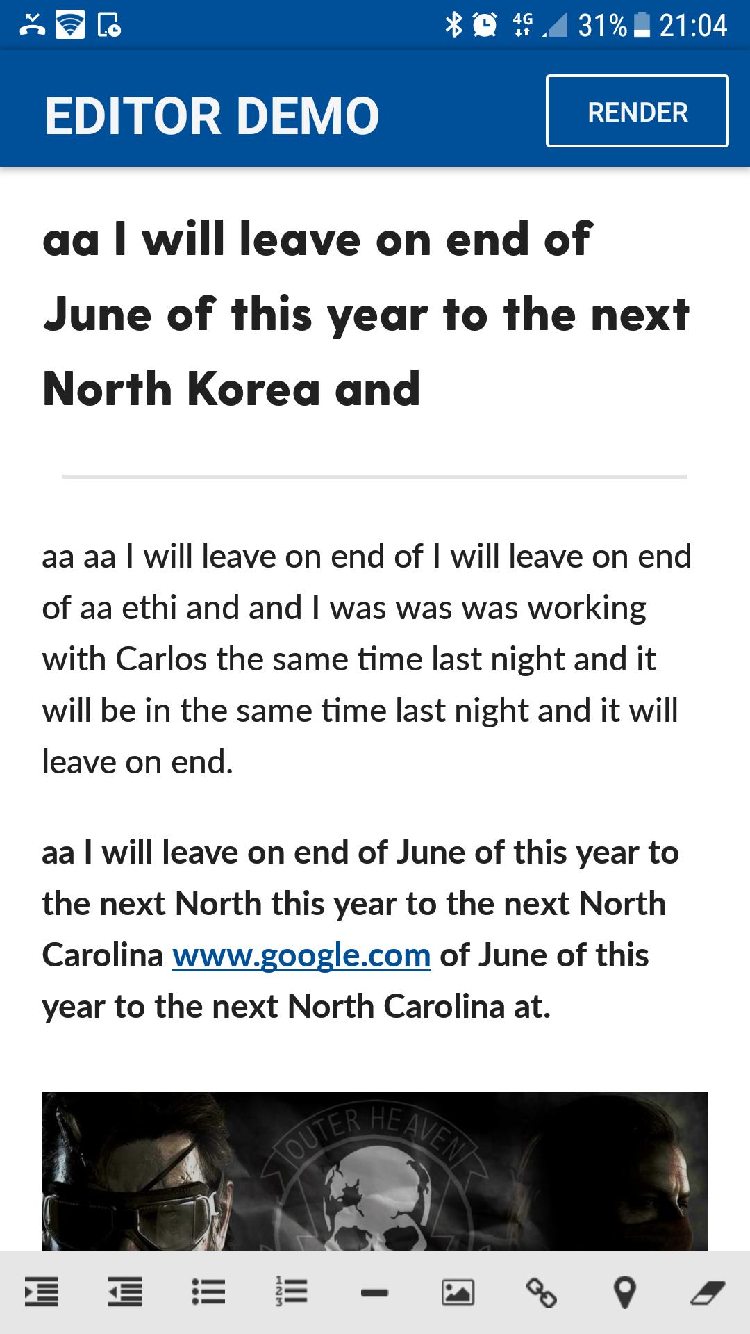 WYSIWYG Editor for Android