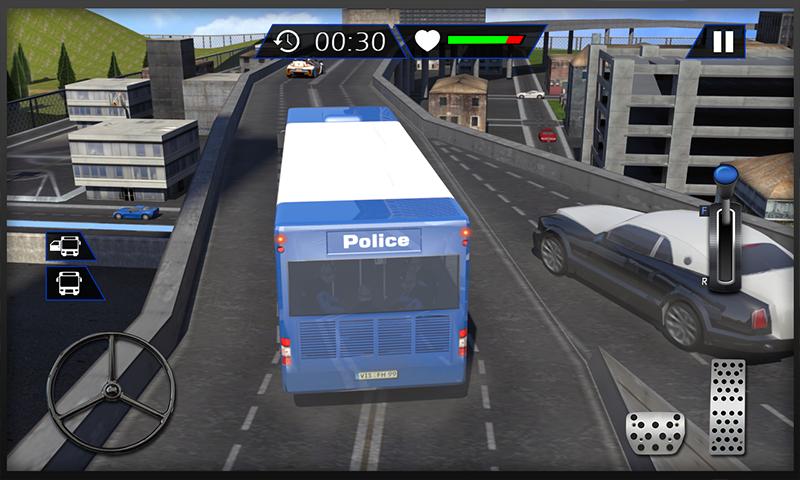 Coach Bus Police Transport 3D