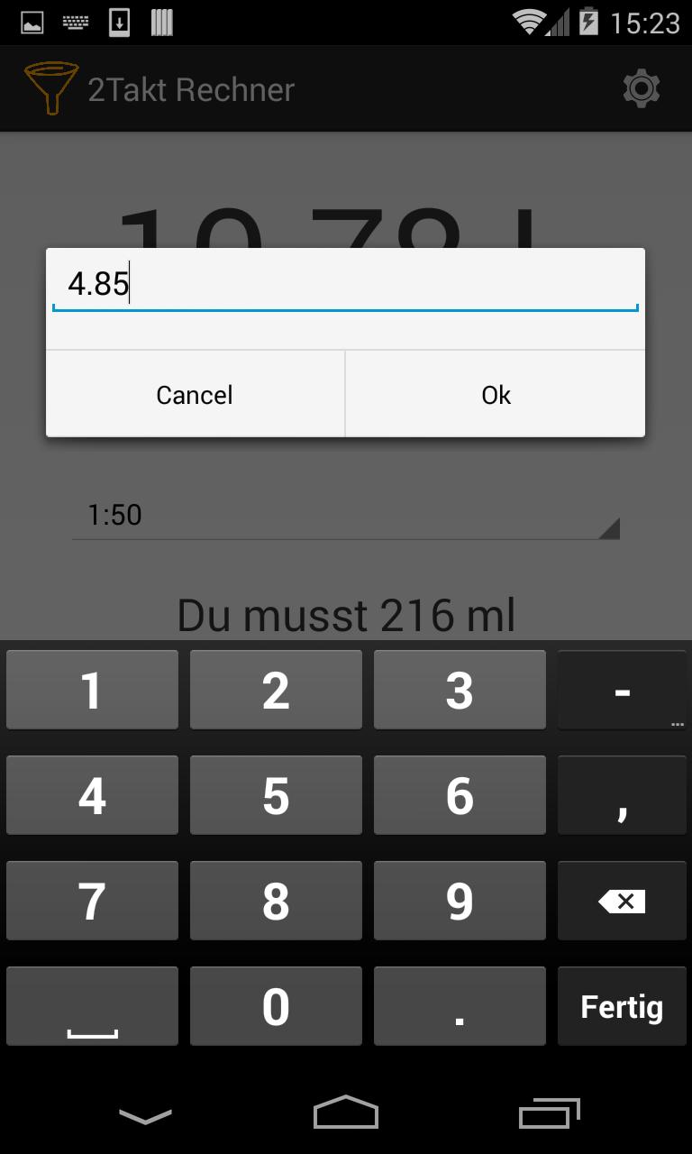 2 Takt Gemisch Rechner -