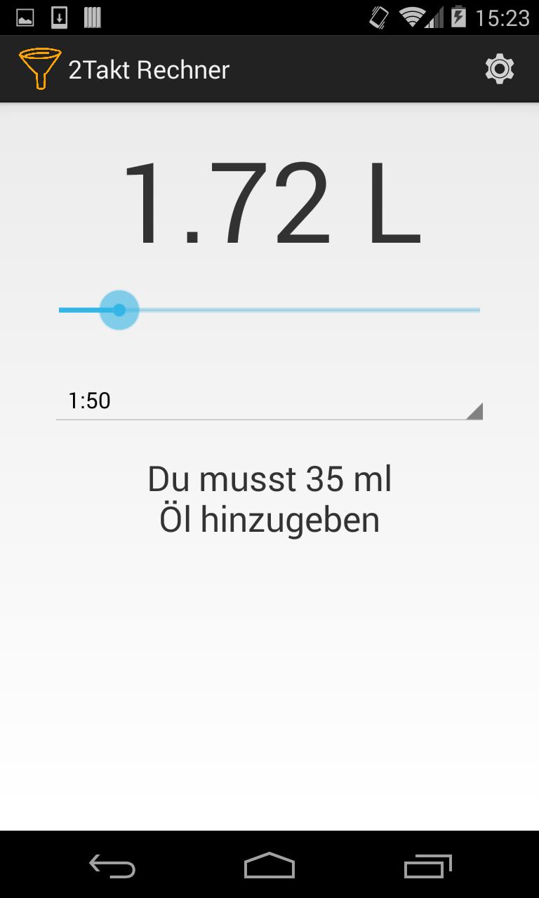2 Takt Gemisch Rechner -