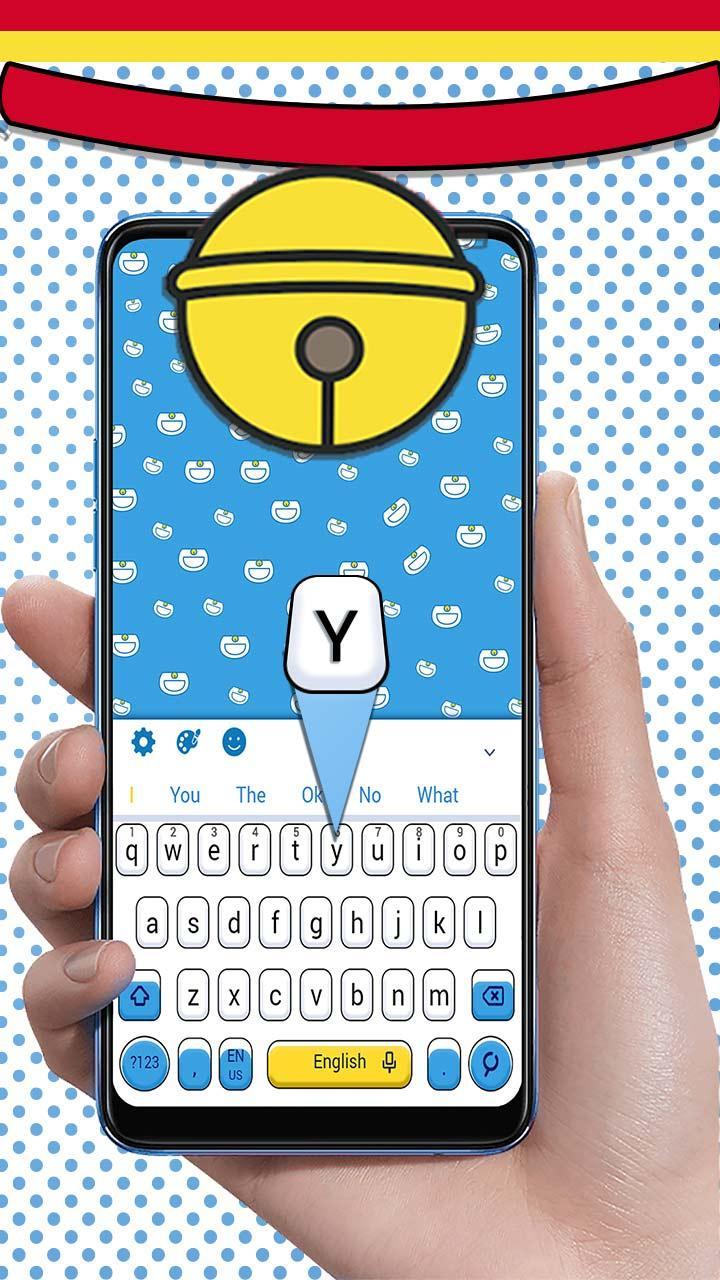 Blue Fat Cute Cartoon Keyboard Theme