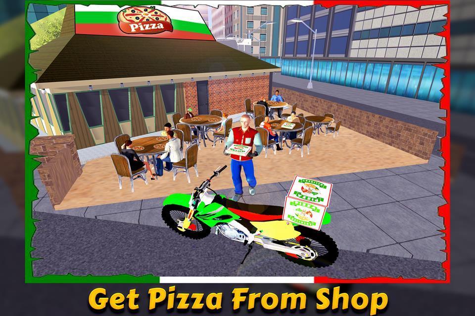 Moto Pizza Delivery Bike: Deliver Pizza in City