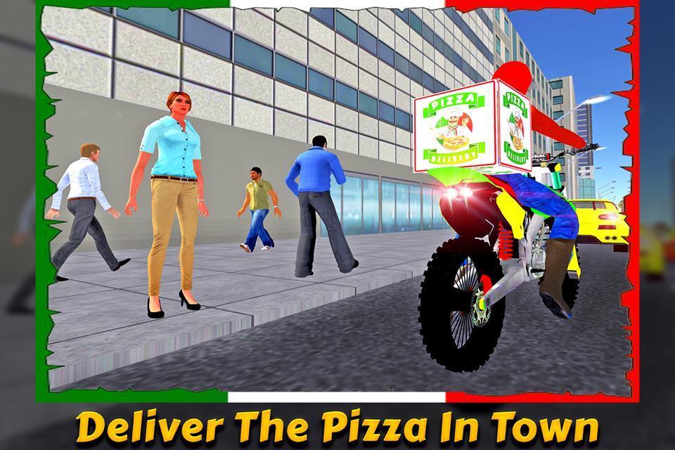 Moto Pizza Delivery Bike: Deliver Pizza in City