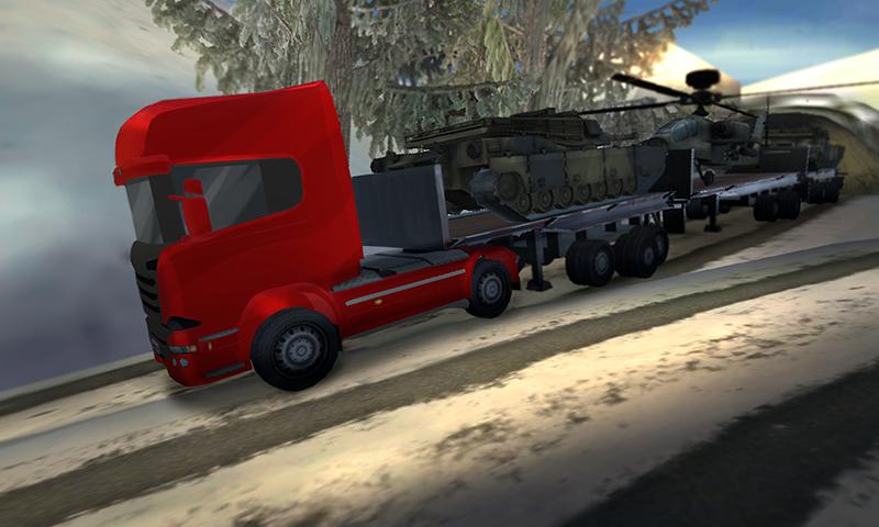 Transport Truck Up Hill Climb