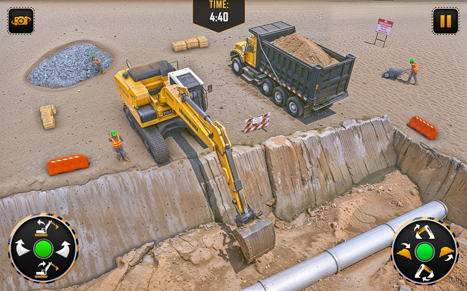 City Heavy Excavator Crane 3D