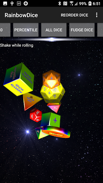 Dice Roller 3D: Rainbow Dice