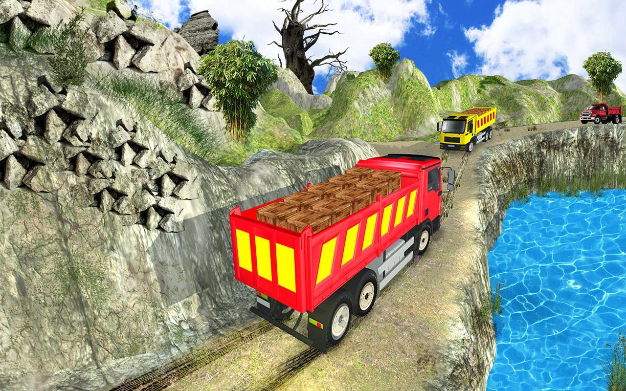 Truck Cargo Driving Hill Simulation