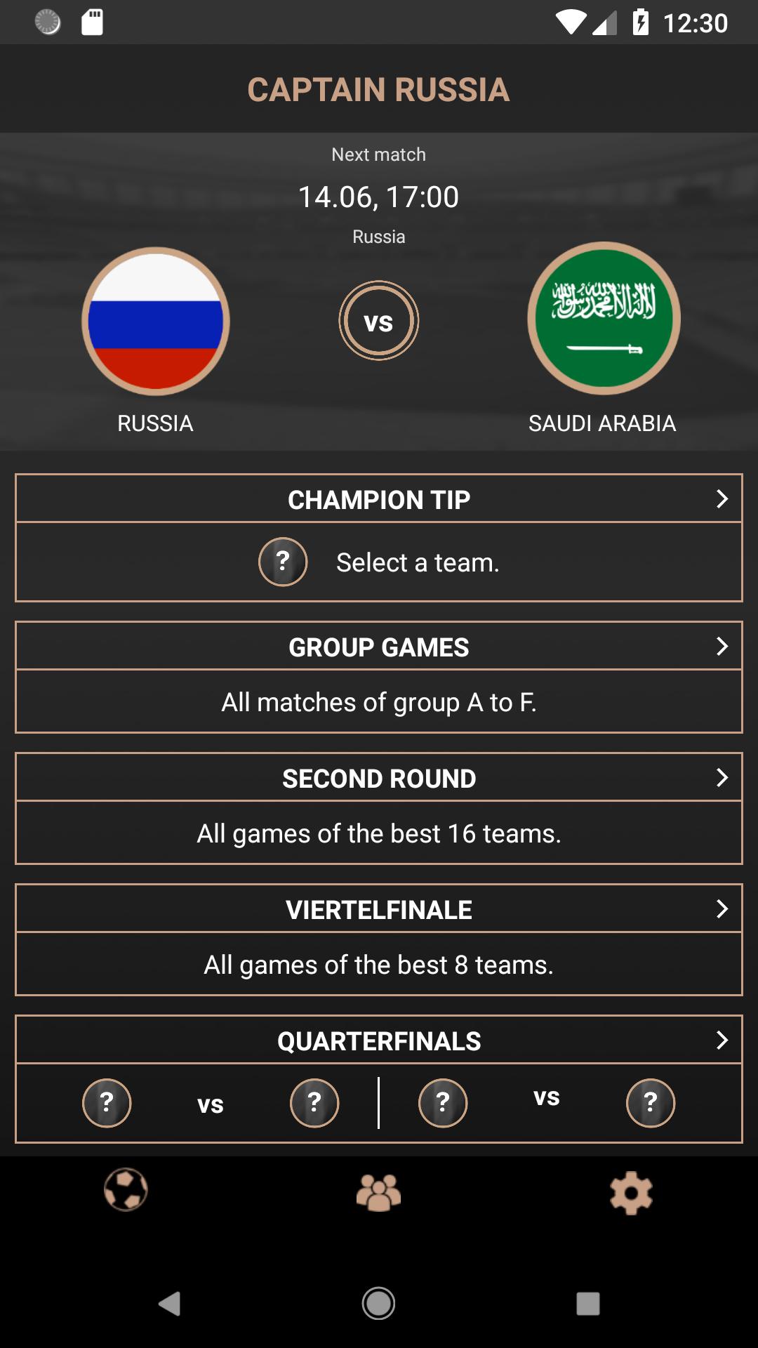 Captain Russia WM Betting Game
