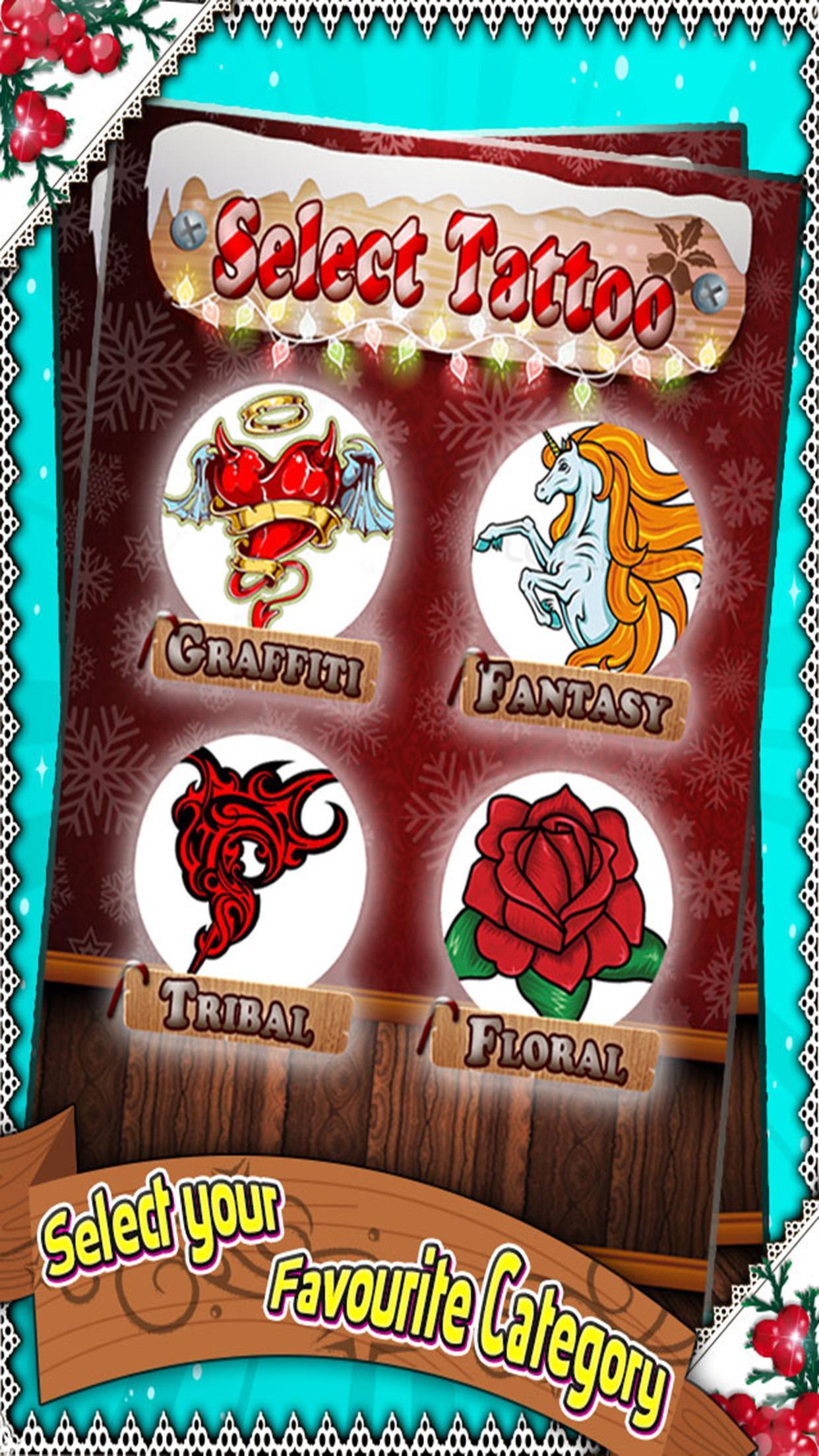 Santa Tattoo Designer Girl