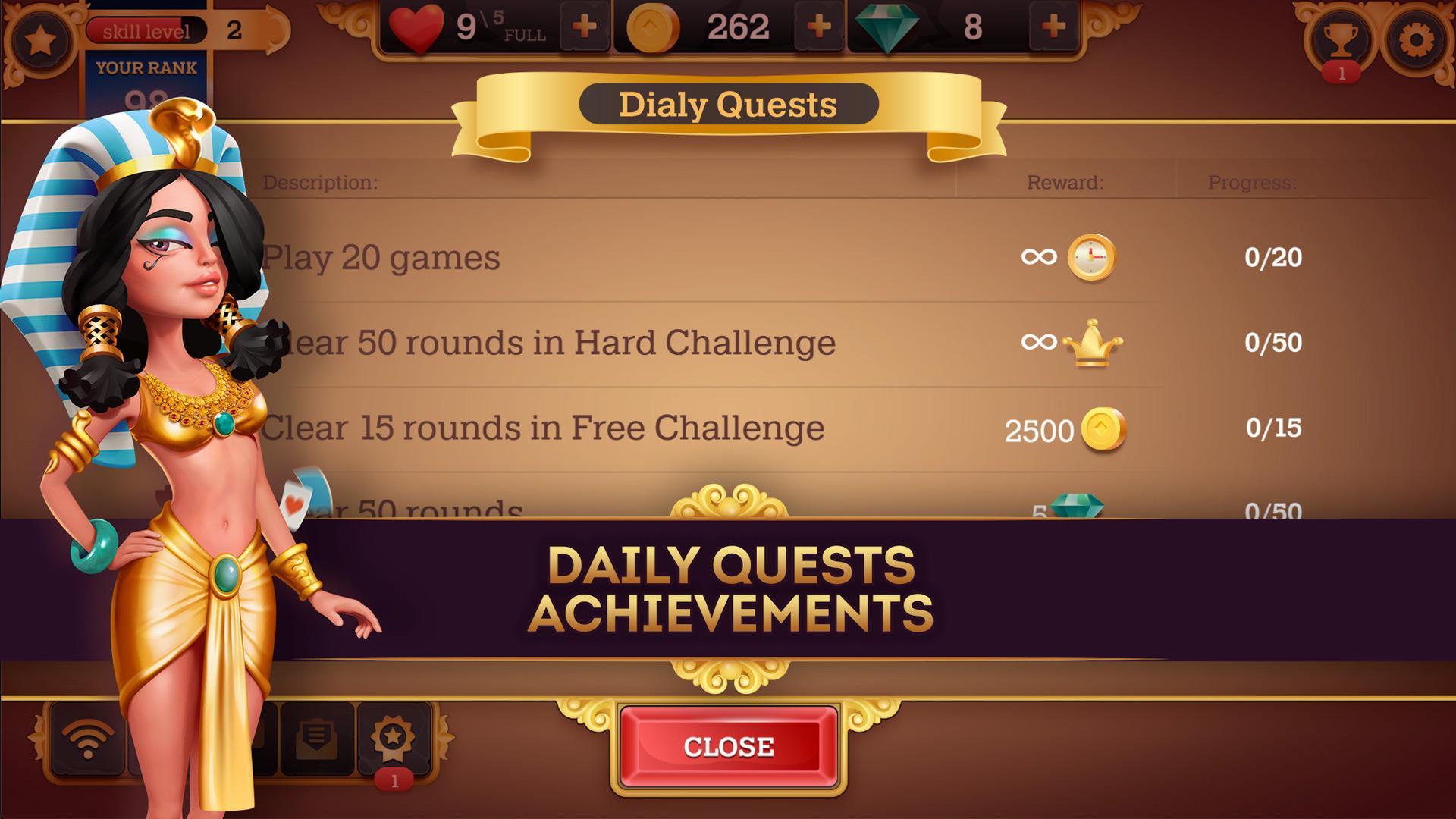 Cleopatra Solitaire TriPeaks