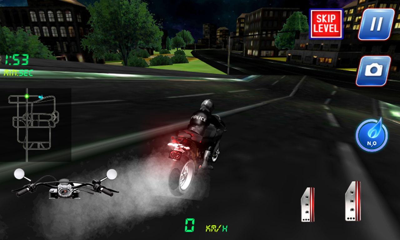 Police Motorcycle Urban Drive