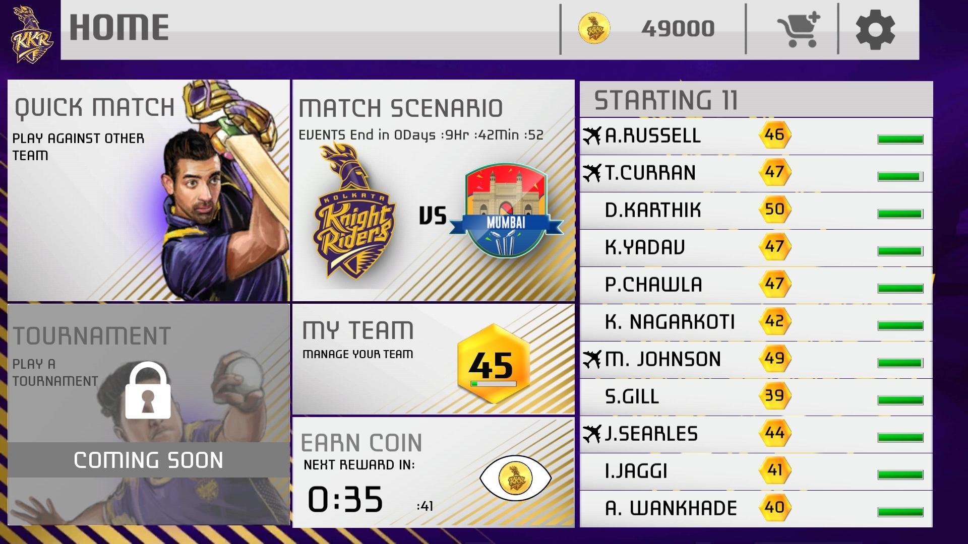 KKR Cricket 2018